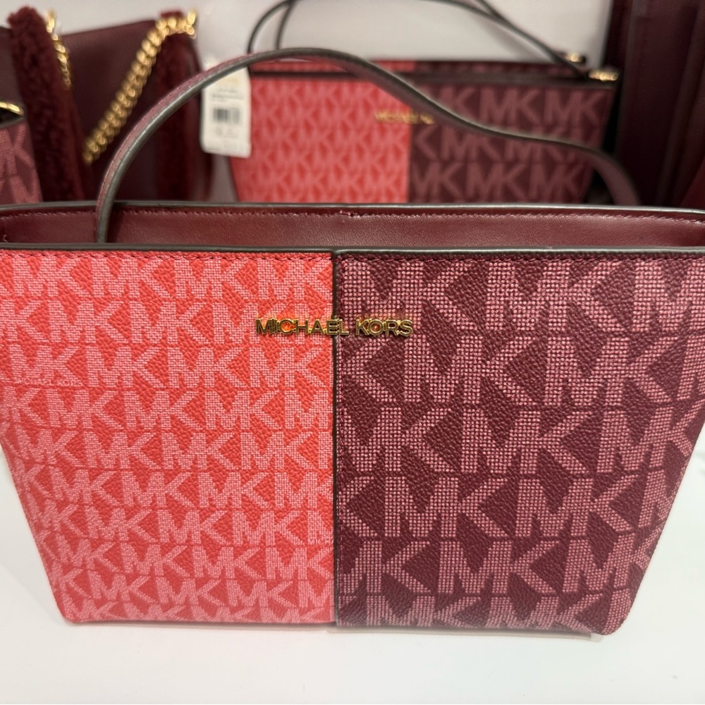 Michael Kors Red and Pink Women's Bag